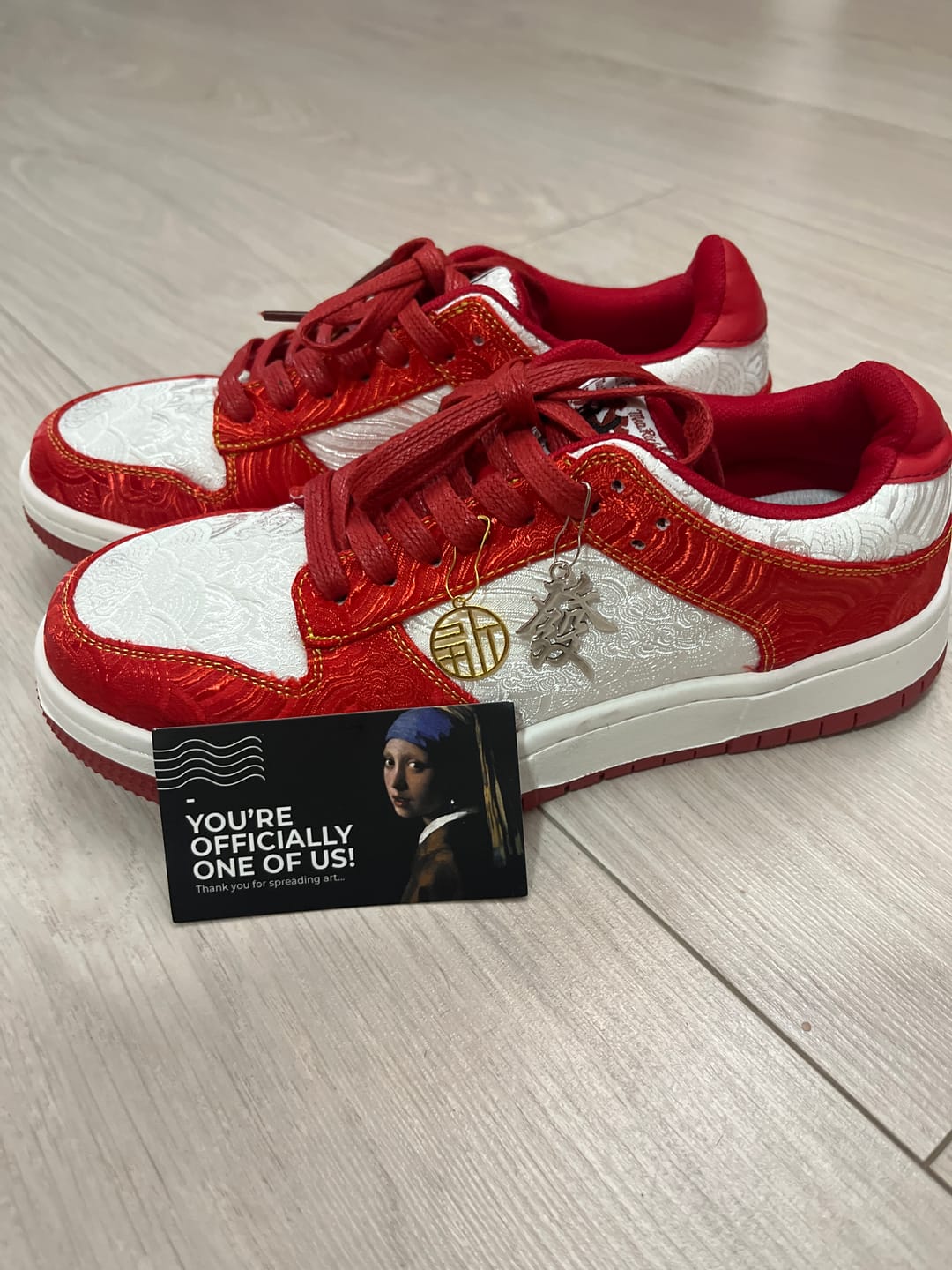 Customer photo review of The Red Seal, Silk Sneakers