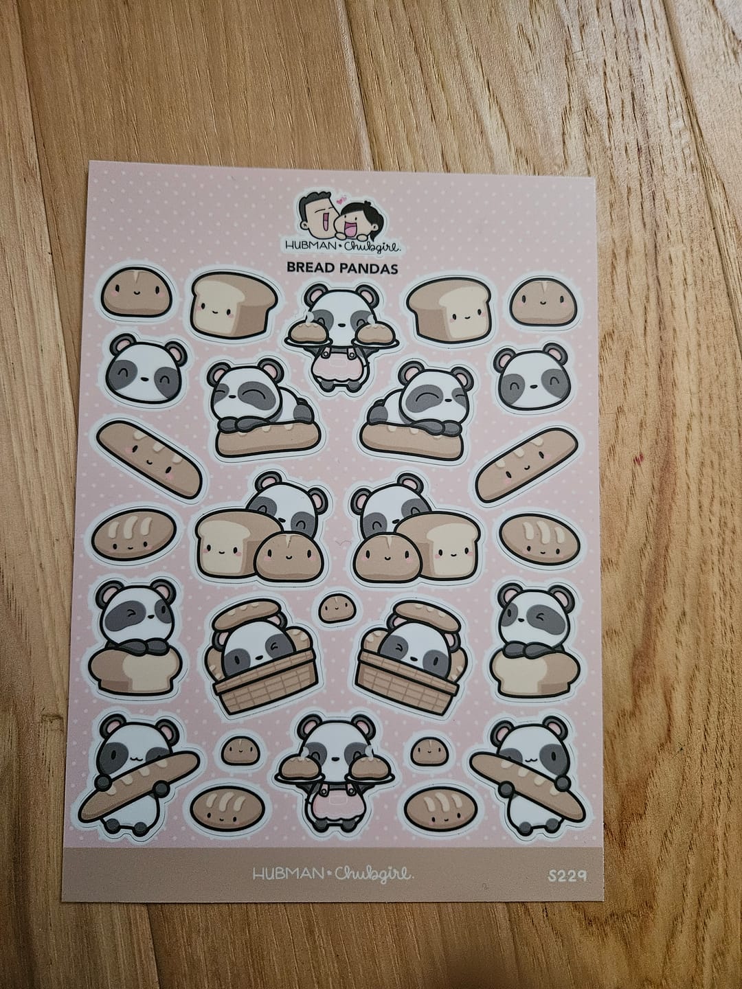 Customer photo review of Bread Pandas Sticker Sheet
