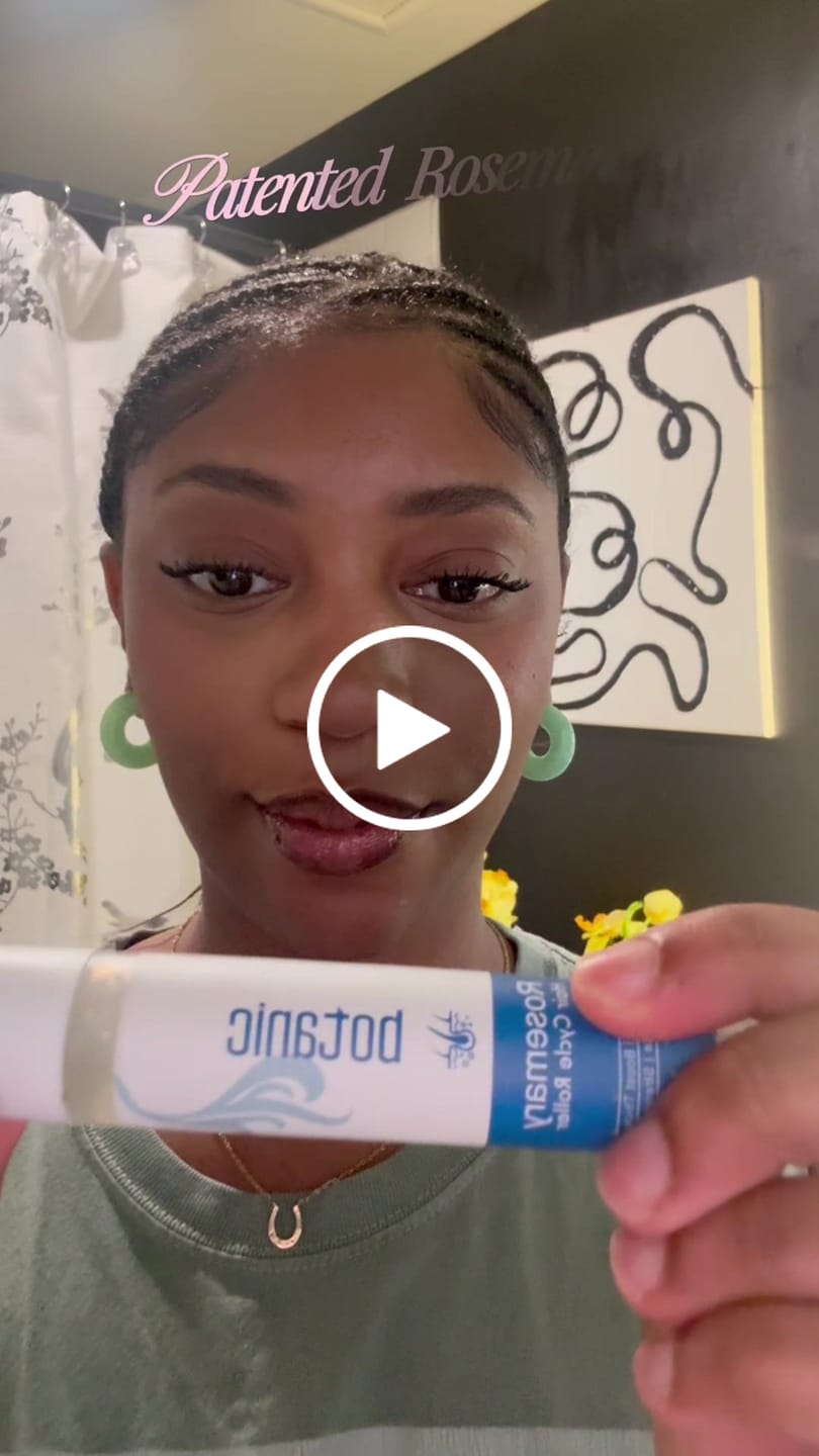 Customer video review of Patented Rosemary Hair Growth Roll-On Serum