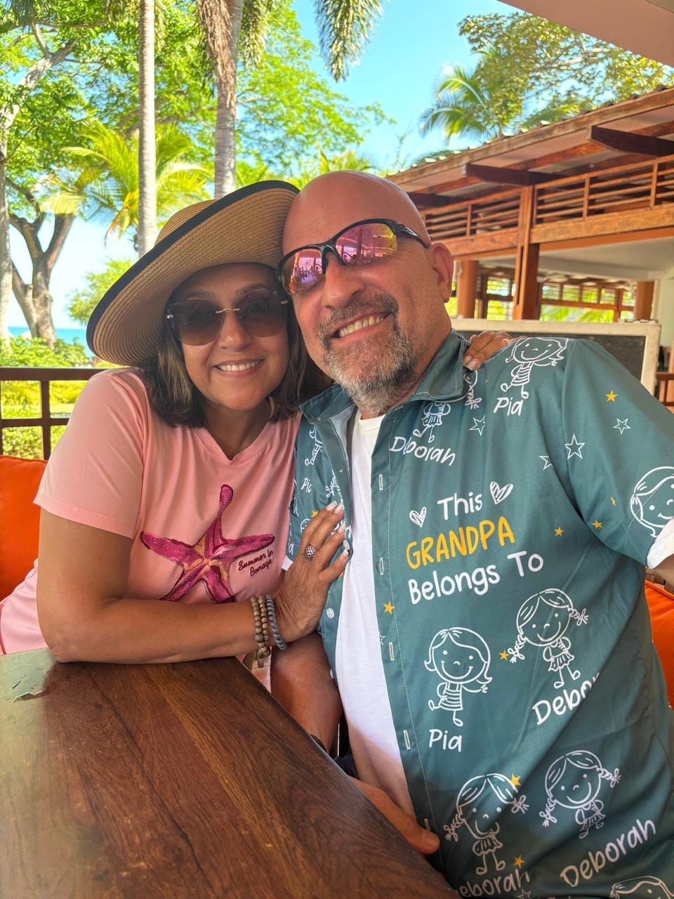 Customer photo review of Personalized Hawaiian Shirt- This Grandpa Belongs To Doodle