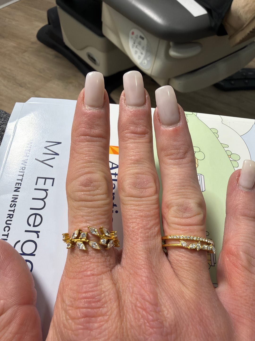 Customer photo review of 18K Gold Crystal Vine Ring