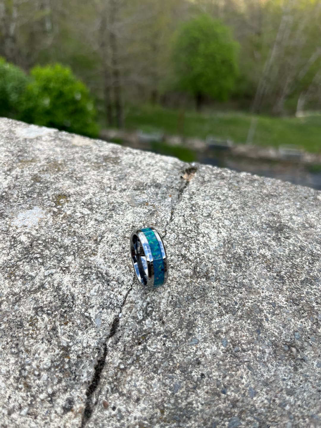 Customer photo review of Bague "Le Lagon" - Tungstène