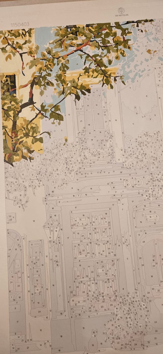 Customer photo review of The Blue Bookshop | Paint by Number
