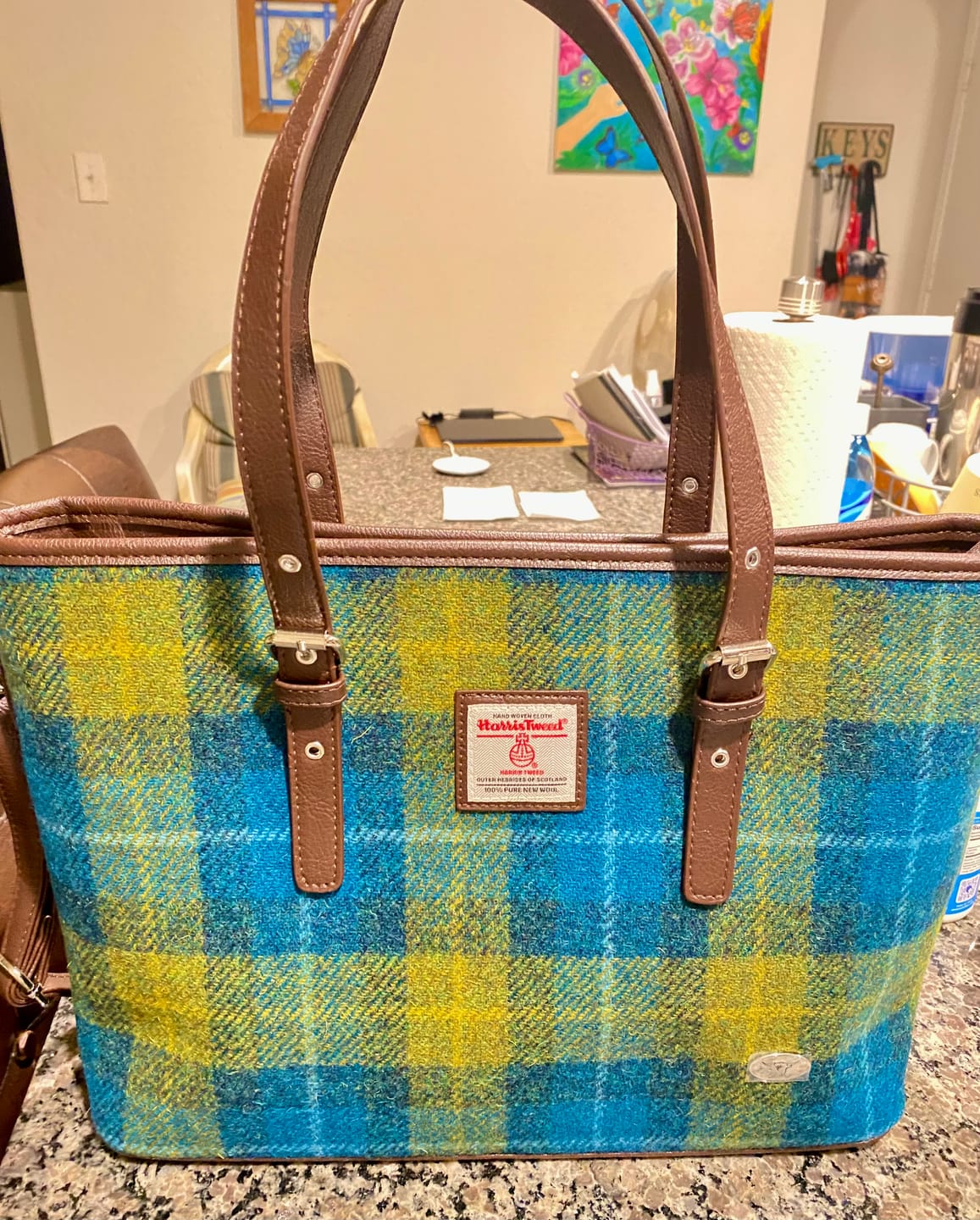 Customer photo review of Harris Tweed Large Tote Bag with Shoulder Strap