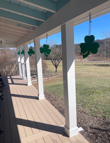 Customer photo review of 12.5x12.0" 3 Leaf Clover Shamrock Acrylic Router Template