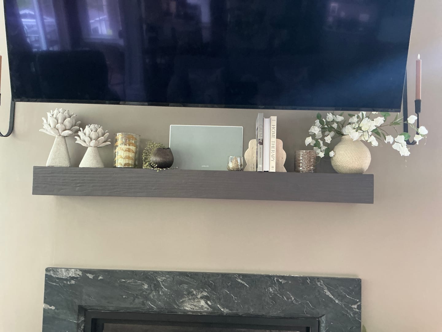 Customer photo review of Faux Stone Artichoke Finials