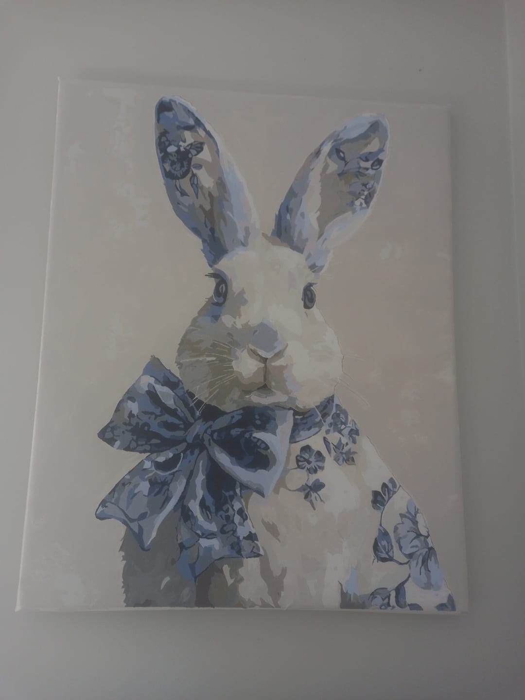 Customer photo review of Delft Blue Bunny | Paint by Number