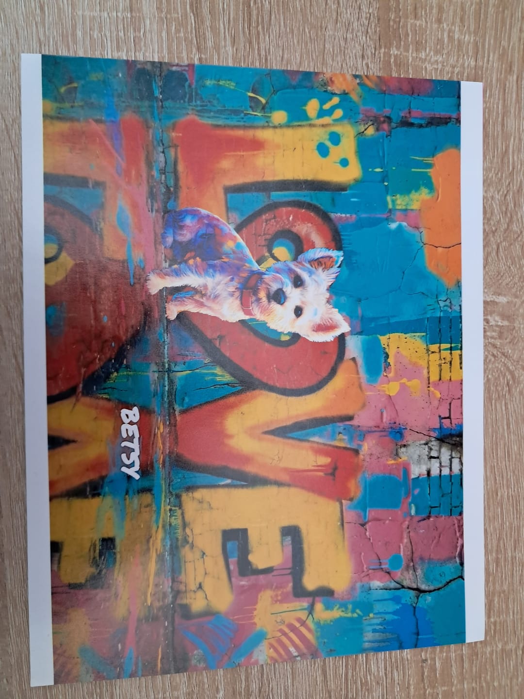 Customer photo review of Streetart -  Personalised Poster