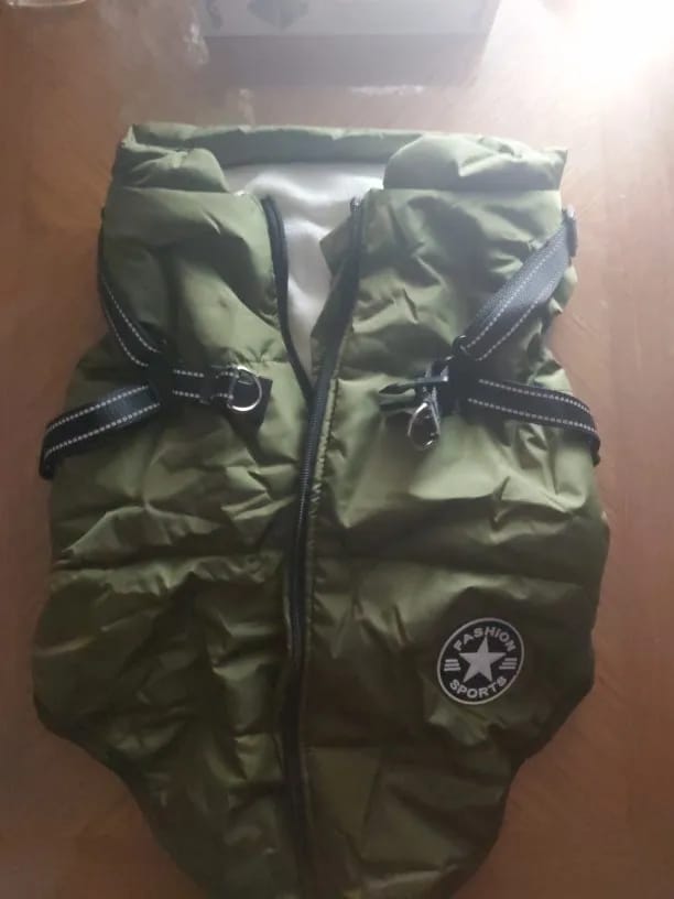 Customer photo review of Waterproof Warm Winter Dog Jacket With Harness | Dog Clothes