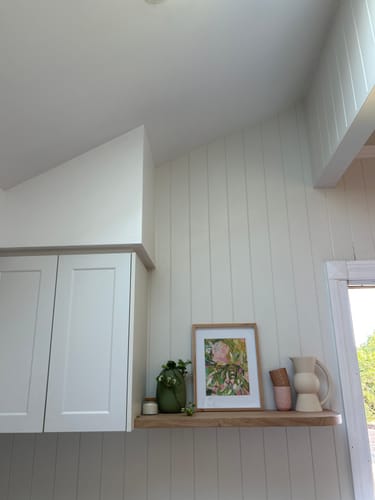 Customer photo review of Curved Floating Shelf