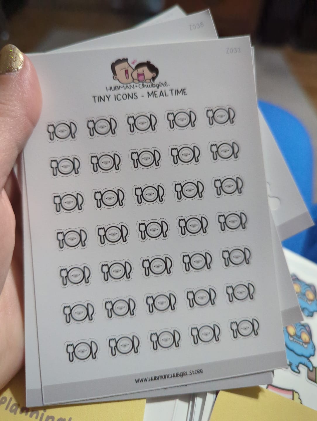 Customer photo review of Tiny Icons - Meal Time Planner Stickers