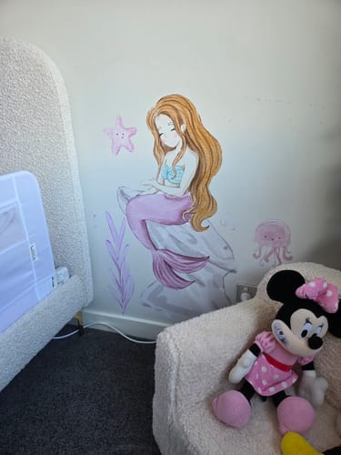 Customer photo review of Lucy the Mermaid Wall Decal