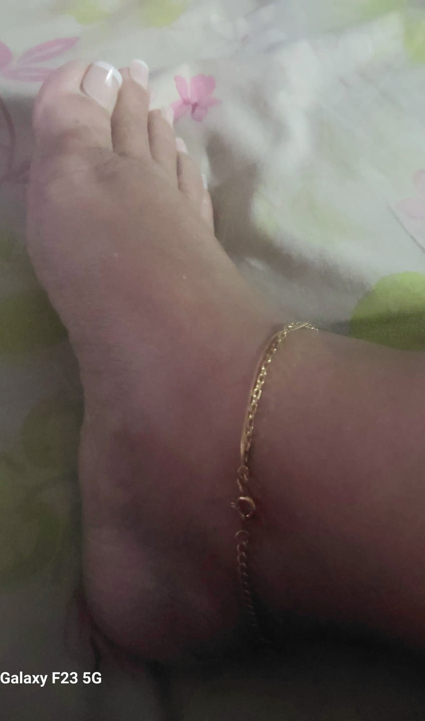 Customer photo review of Two Layered Solid Cable Anklet