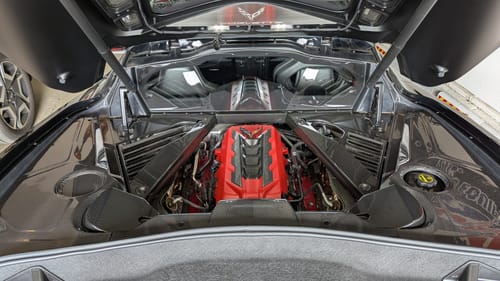 Customer photo review of Corvette C8 DRY CARBON FIBER Coupe Engine Bay Panel Cover (3-Pieces Version)