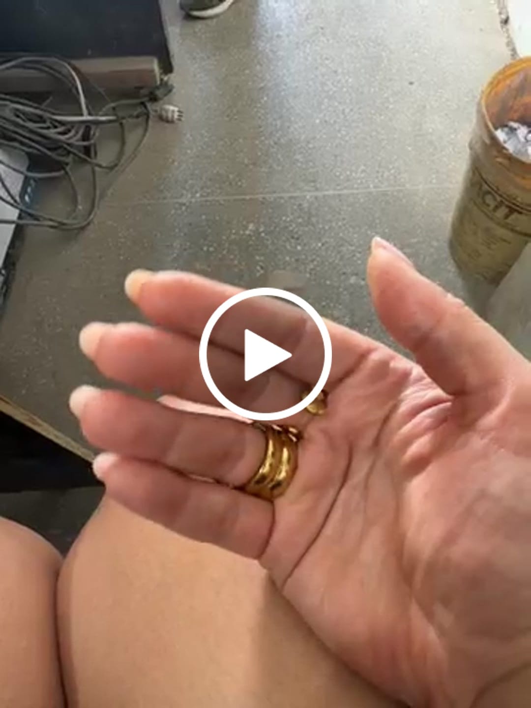 Customer video review of Anel Double Chunky Banhado em Ouro 18K