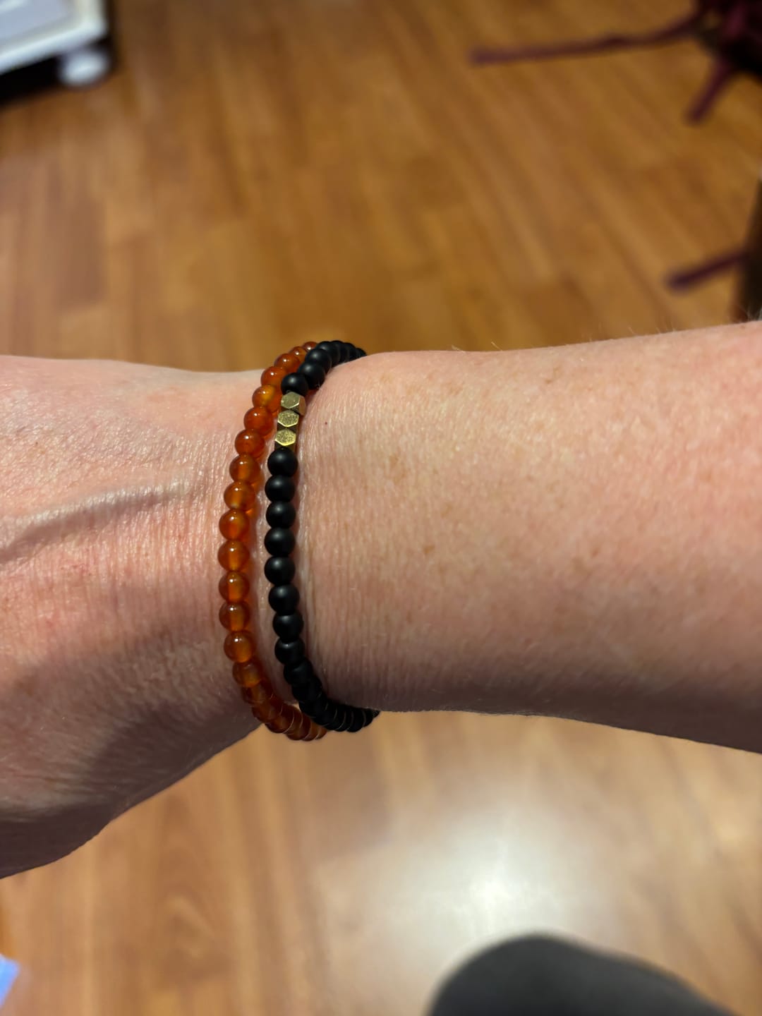 Customer photo review of Karneol Armband - Perlen