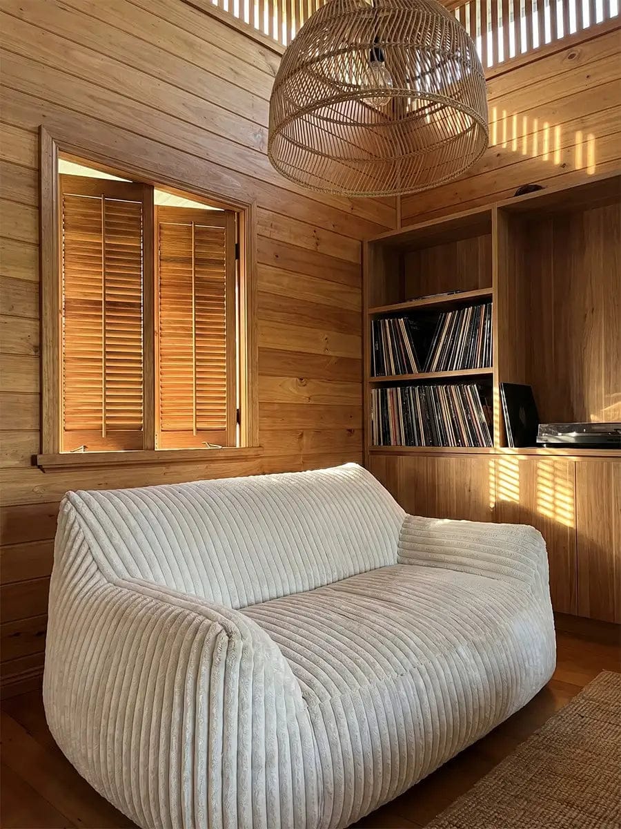 Customer photo review of DODO TWO-SEATER LOUNGE - CHANNEL CORD SOFT LINEN