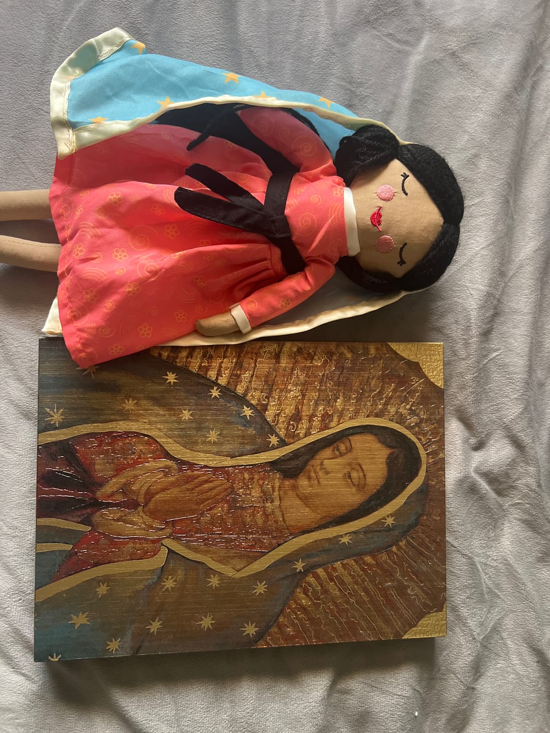Customer photo review of Our Lady of Guadalupe Rag Doll- Starts shipping March 27