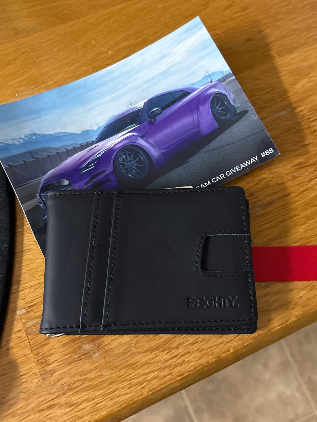 Customer photo review of 80Eighty® Matte Black Leather Wallet