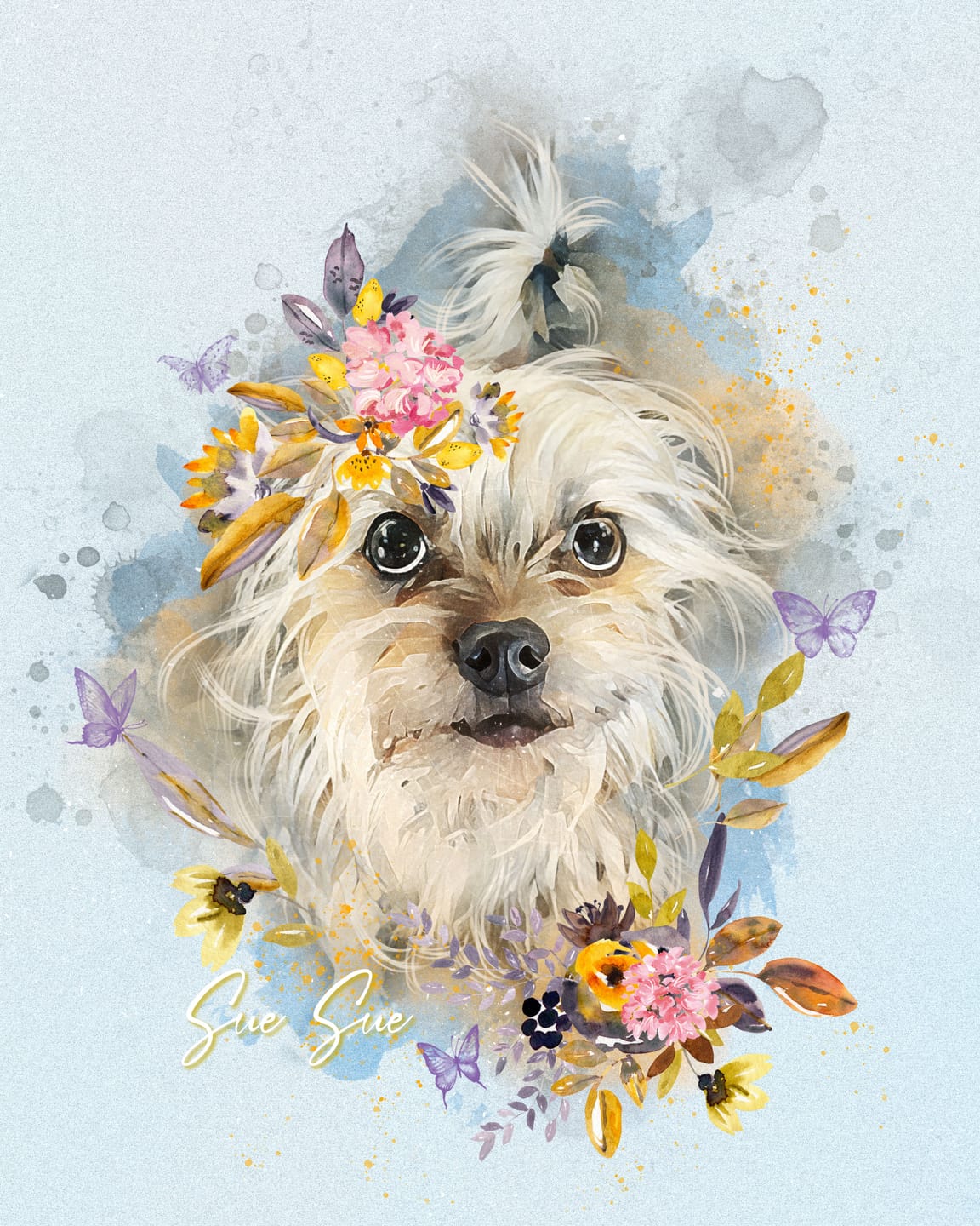 Customer photo review of Custom Portrait Wall Art - Flourish for Mom in Mother's Day 2026