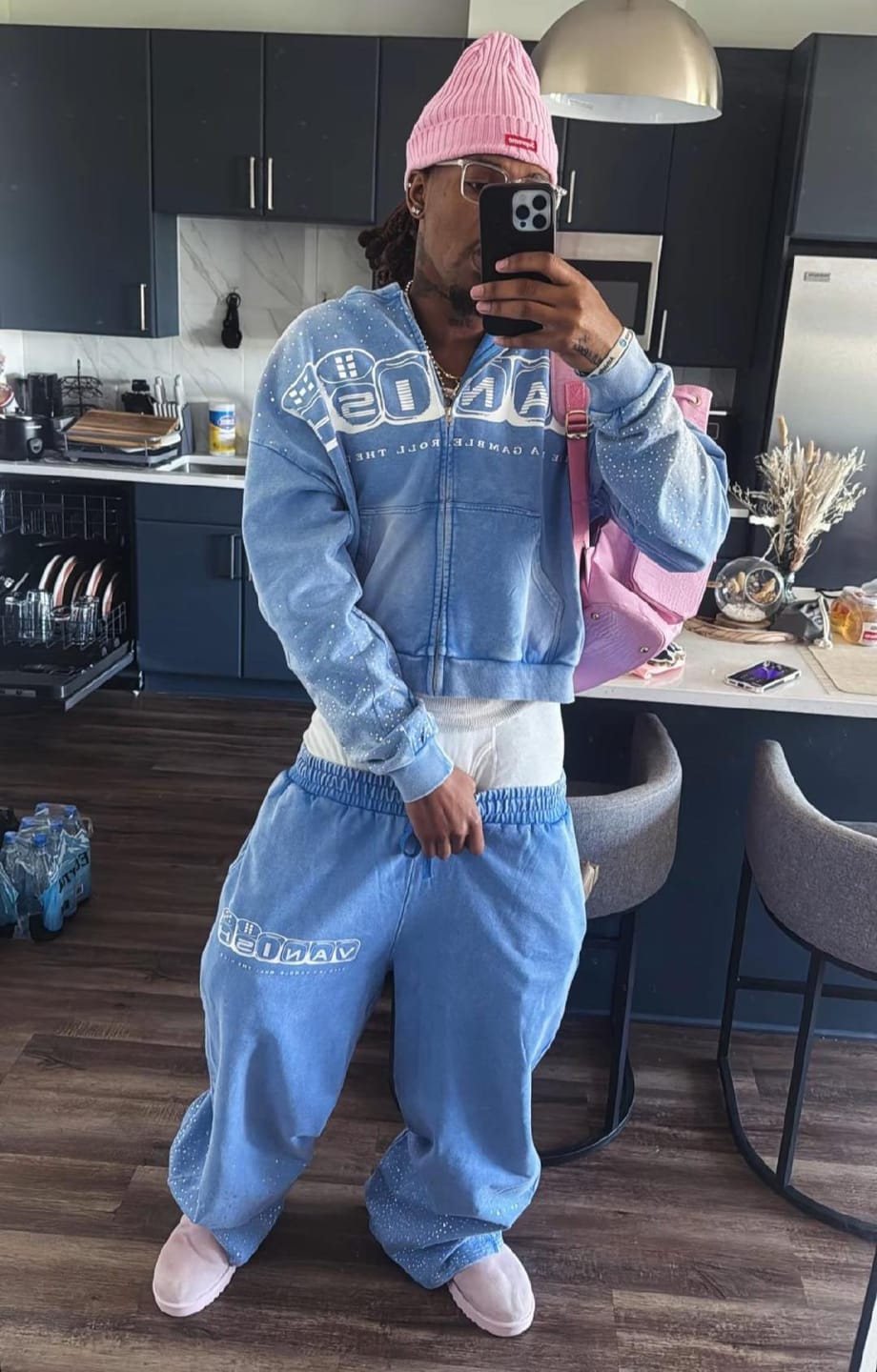 Customer photo review of Gamble Zip Hoodie [Blue]