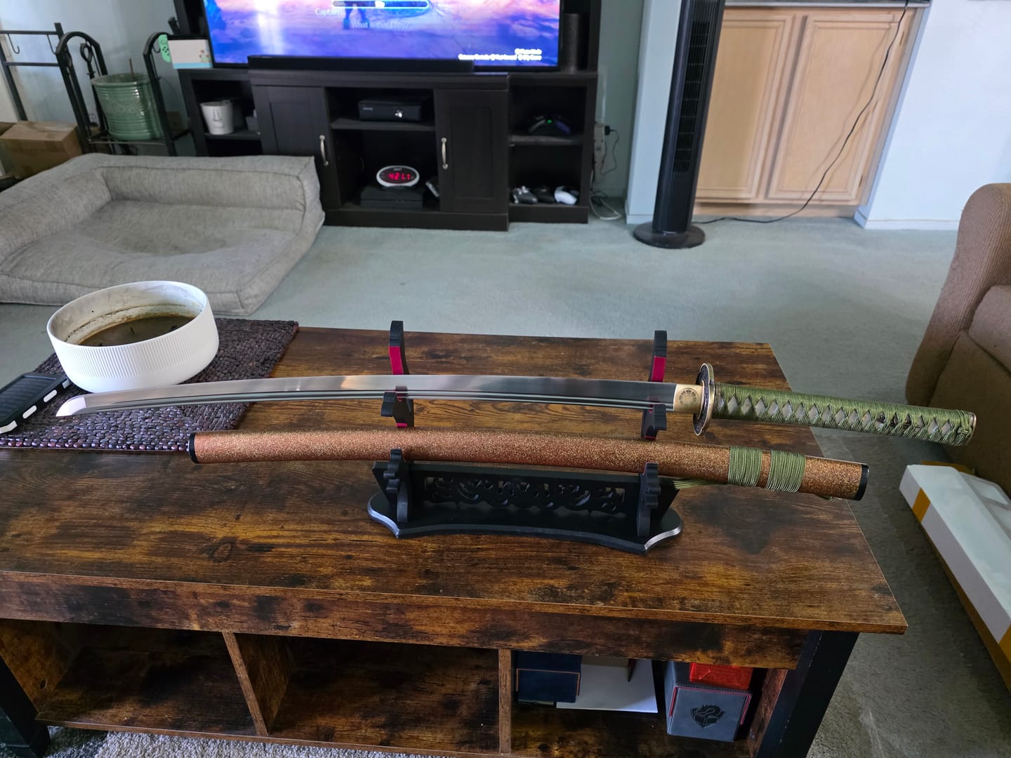Customer photo review of The Fukyo Katana Spring Steel Double Bohi Razor Sharp