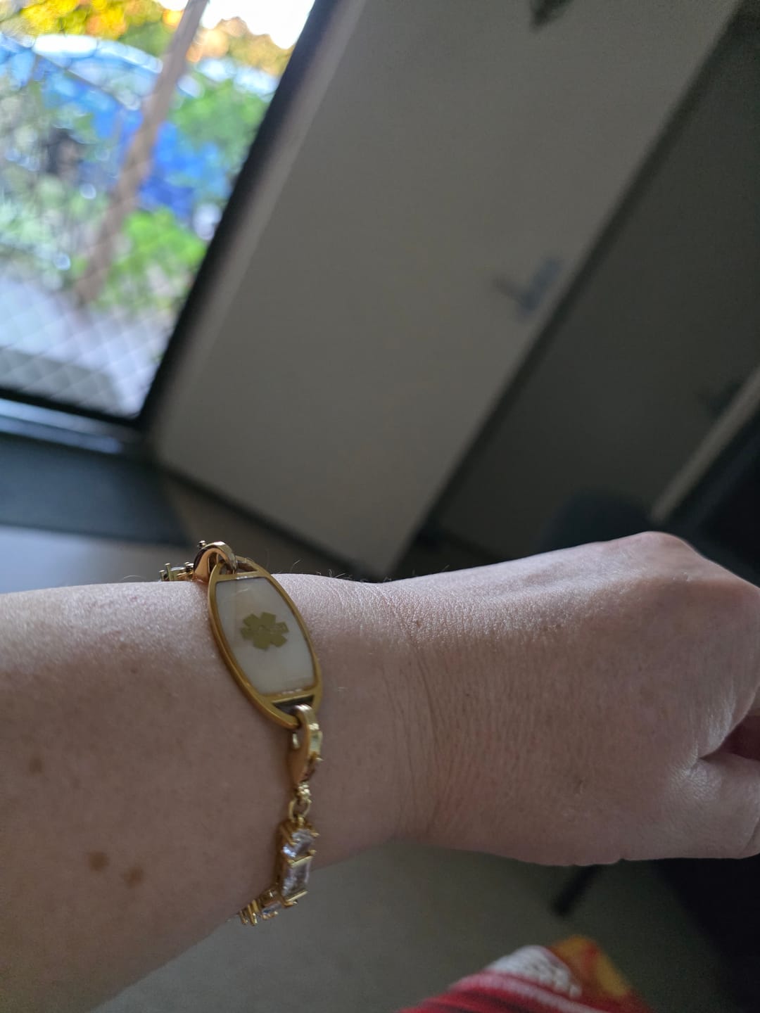 Customer photo review of Lumine Grace Women’s Medical ID Bracelet