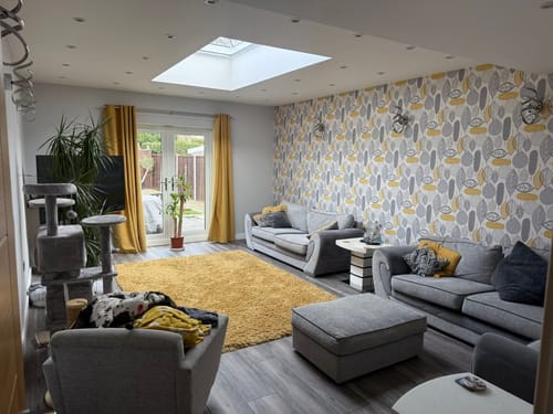 Customer photo review of Premium Acoustic Slatted Wall Panel (Multiple Colours)