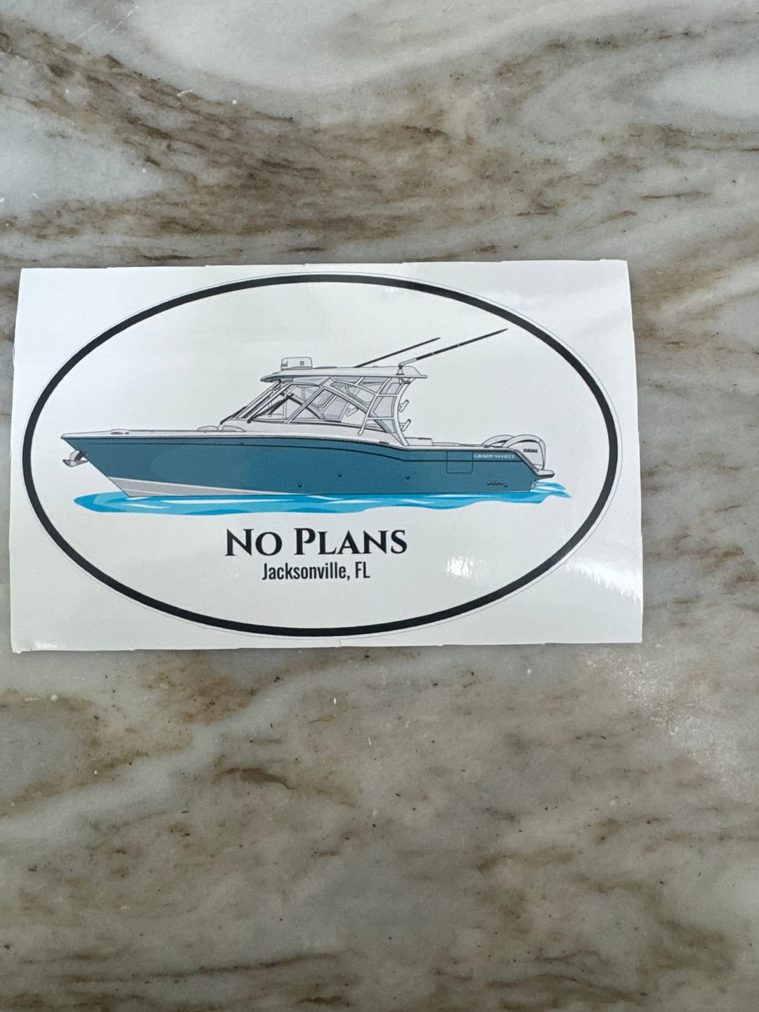 Customer photo review of Custom Digital Boat Artwork
