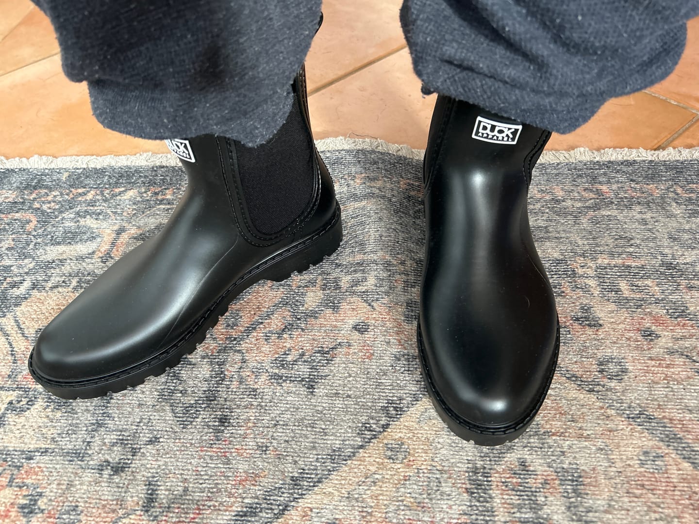Customer photo review of Ink Rain Boots