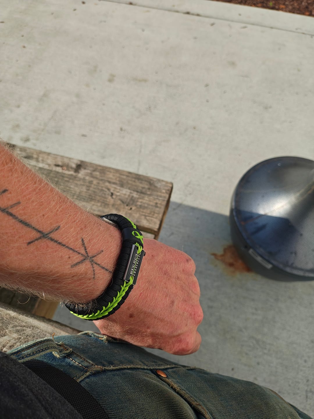 Customer photo review of Mental Health Awareness - Paracord Bracelet