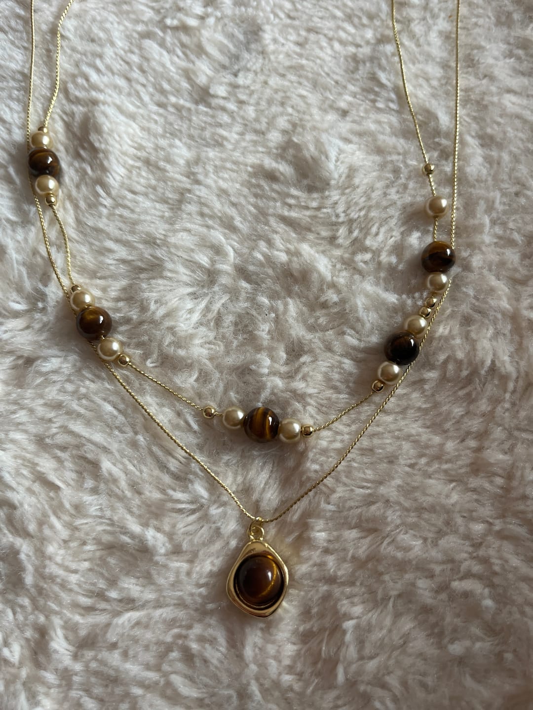 Customer photo review of Tigerauge Halskette - Willenskraft