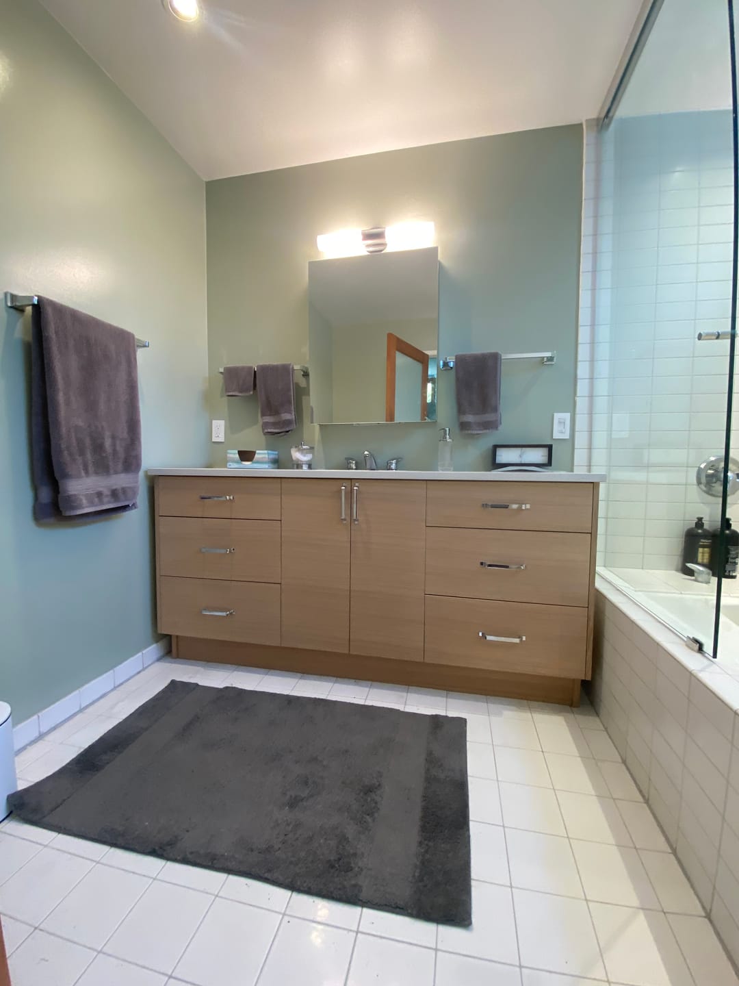 Customer photo review of Ashbury SLIM 72" Natural White Oak Bathroom Vanity