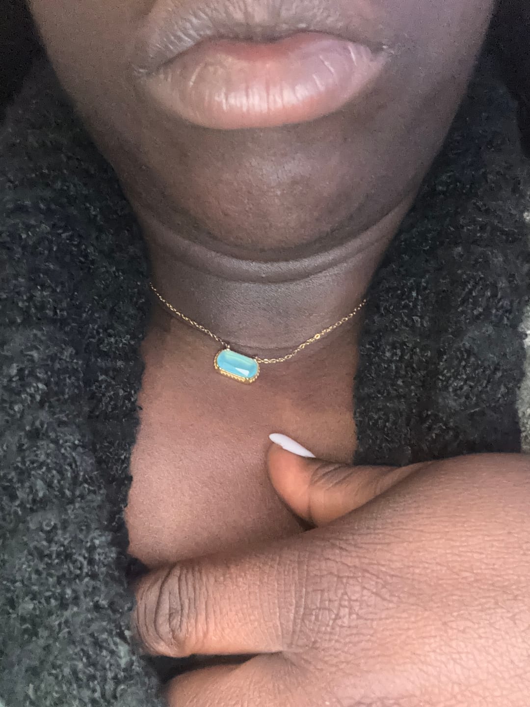 Customer photo review of Stone Pendant Necklace