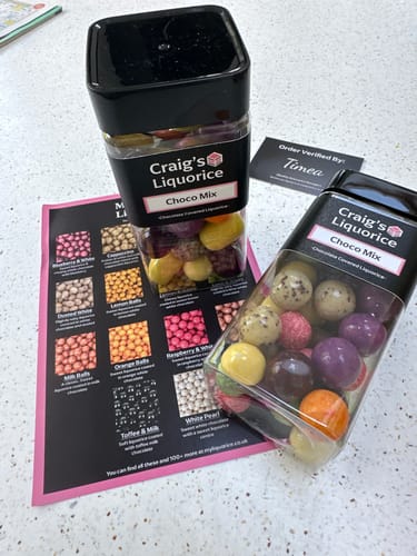 Customer photo review of Hard Boiled Violet & Liquorice - mildly salty sweets