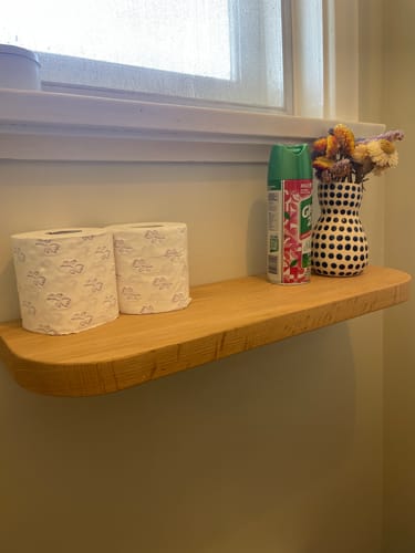 Customer photo review of Curved Floating Shelf
