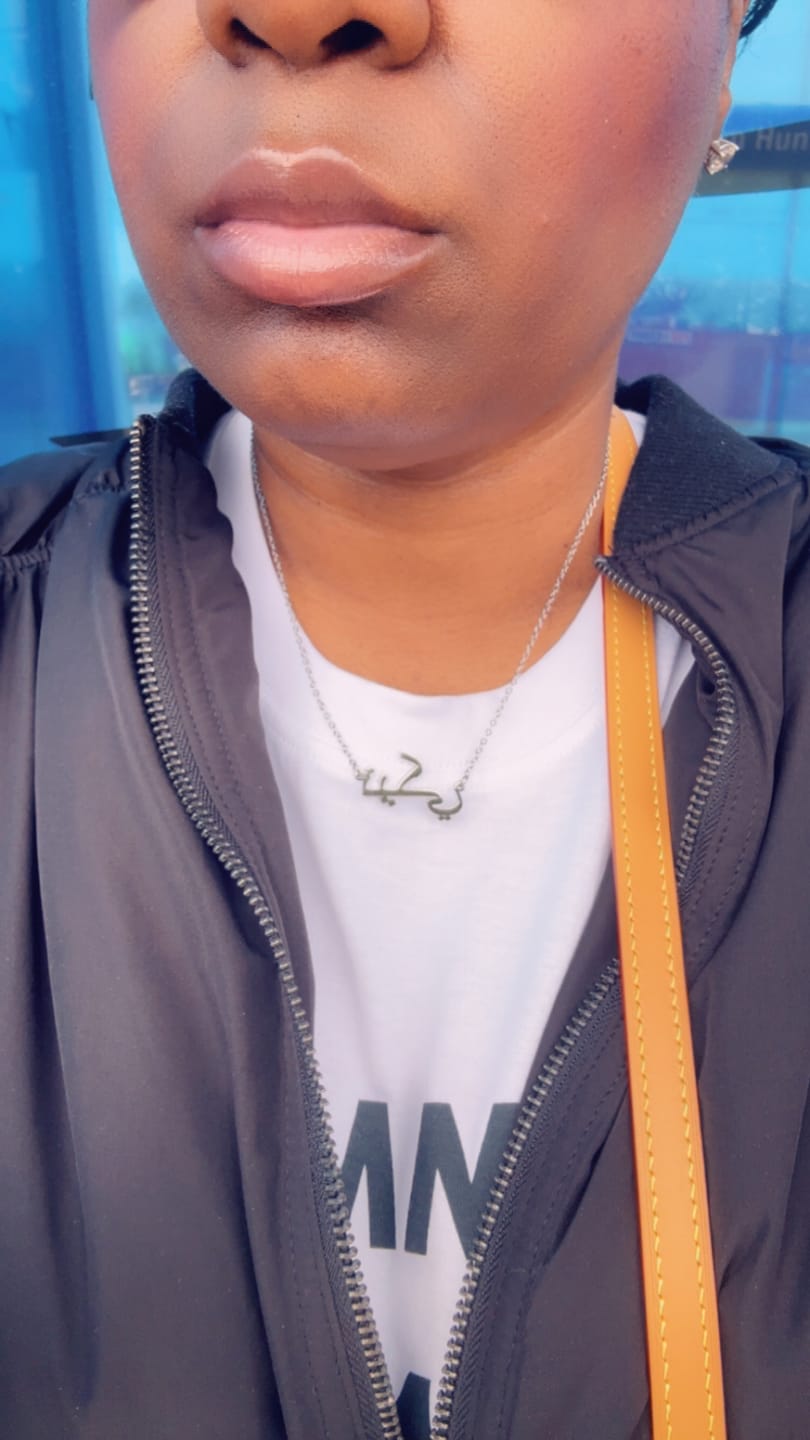 Customer photo review of Arabic Name Necklace
