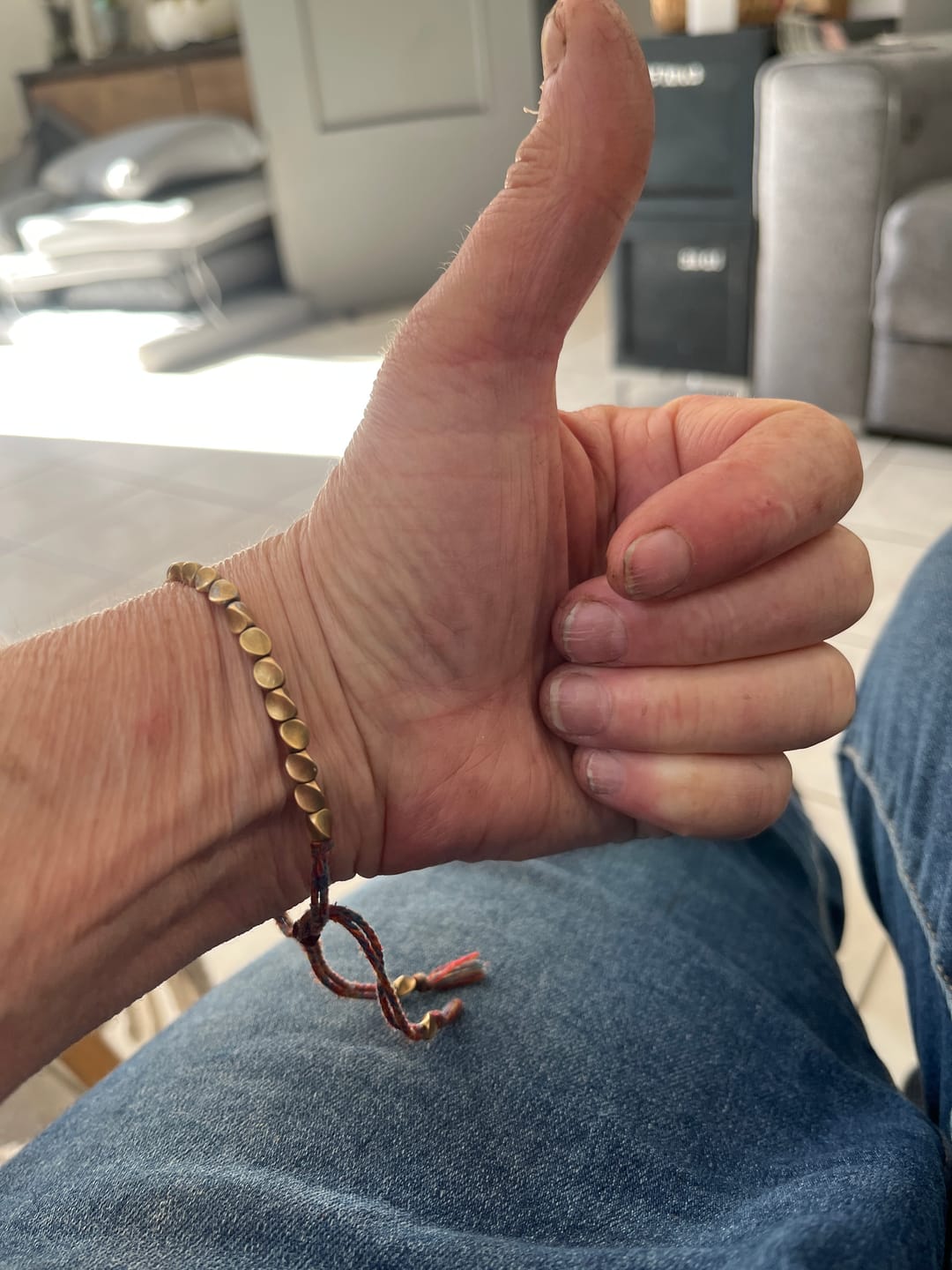 Customer photo review of Bracelet Tibétain en Perles de Cuivre