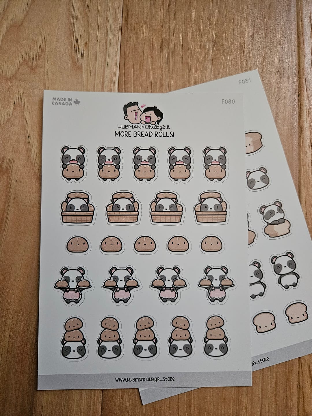 Customer photo review of More Bread Rolls! Planner Stickers