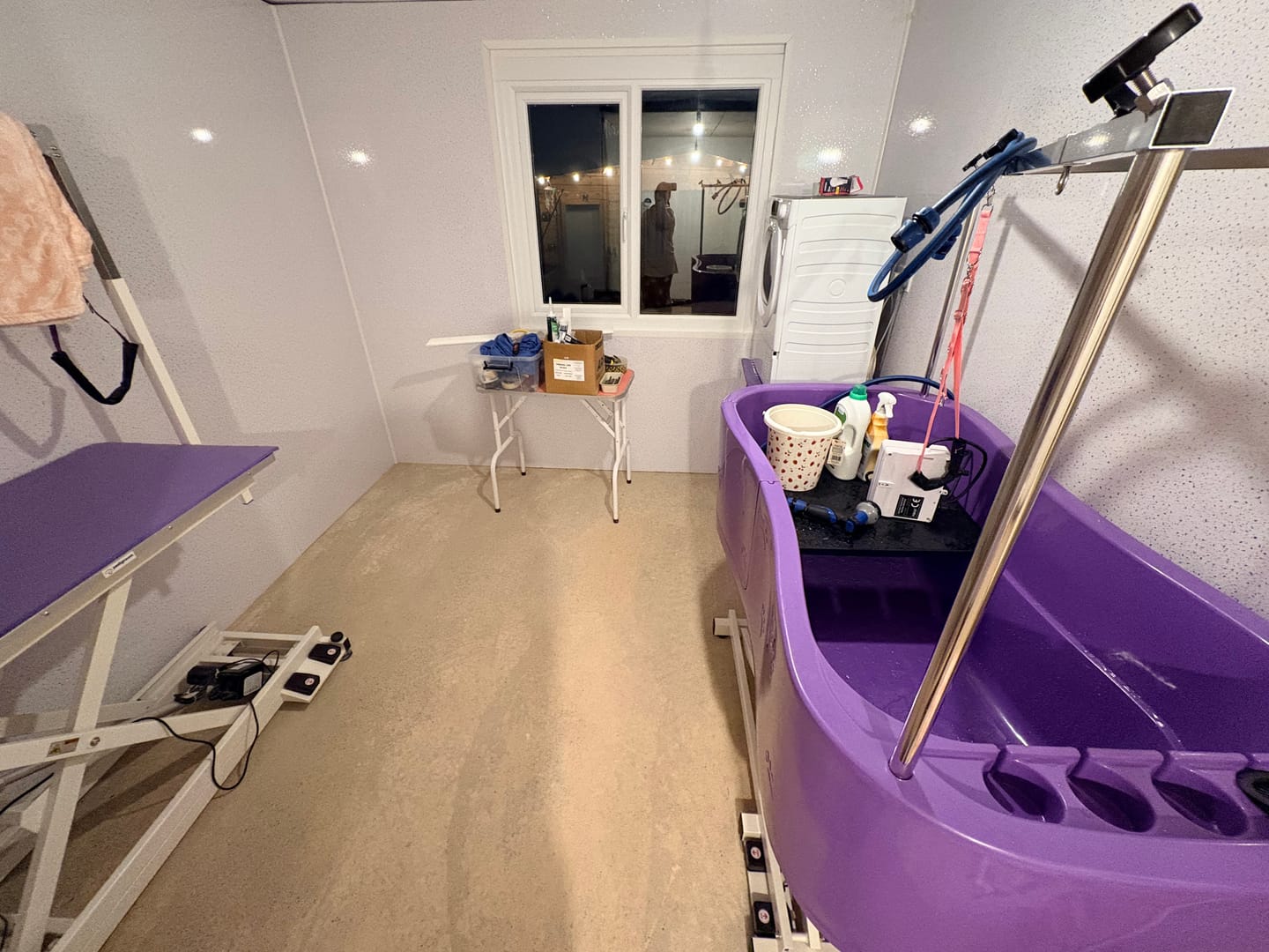 Customer photo review of Premium White Sparkle Gloss Shower Wall Panel – 1M x 2.4M