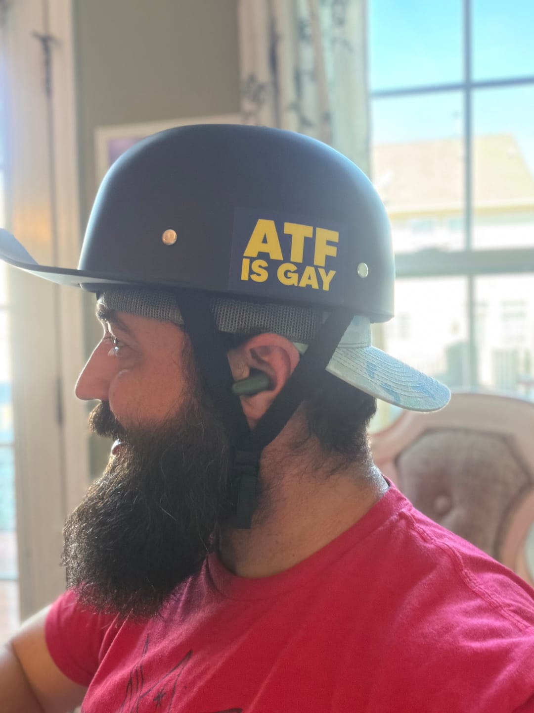 Customer photo review of Baseball Cap STYLE  DOT Motorcycle Helmet