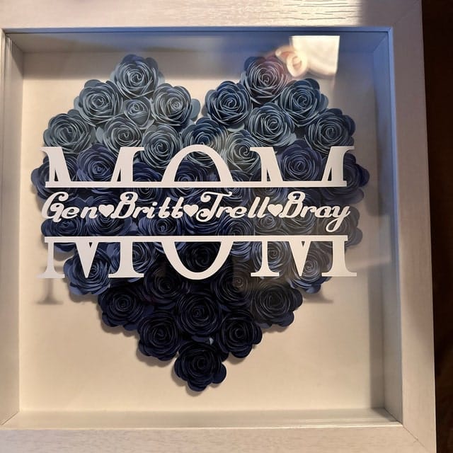 Customer photo review of Personalized Mom Flower Shadow Box With Name