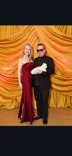 Customer photo review of Paulina Dress in Wine by Elle Zeitoune - RENTAL