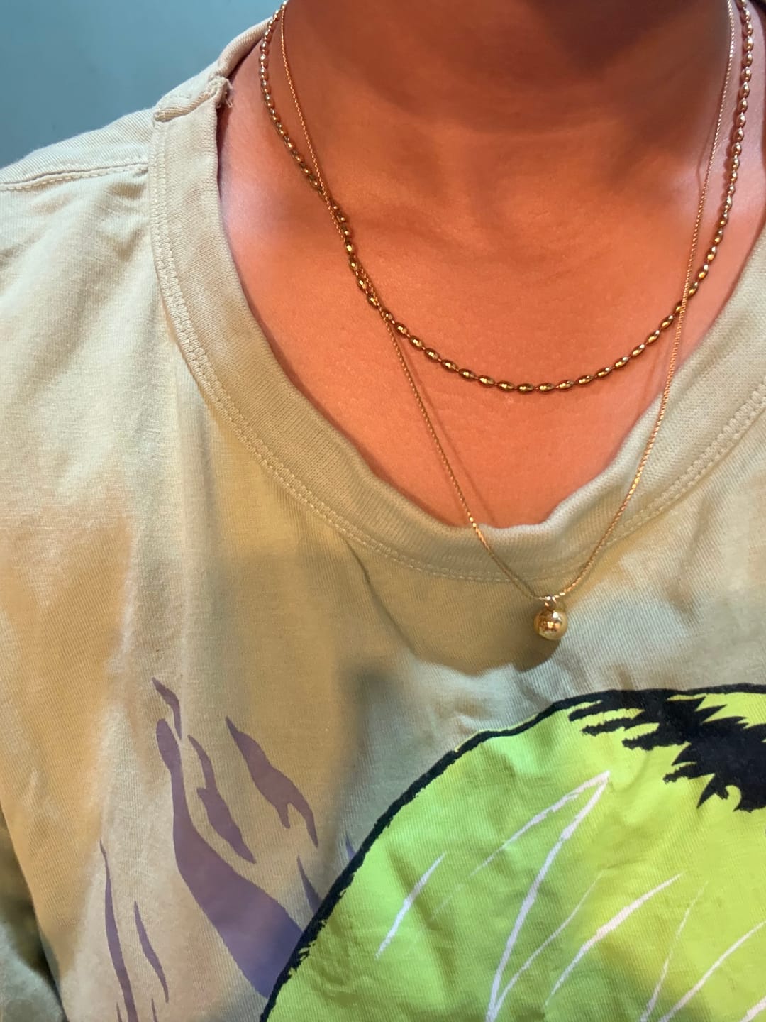 Customer photo review of Two-Layered Bead Necklace