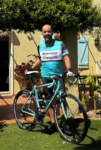 Customer photo review of Campagnolo Bianchi Short Sleeve Cycling Kits