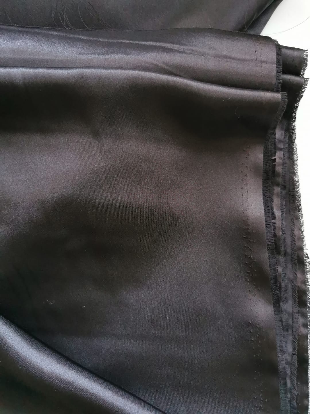 Customer photo review of Espresso Brown Satin Fabric