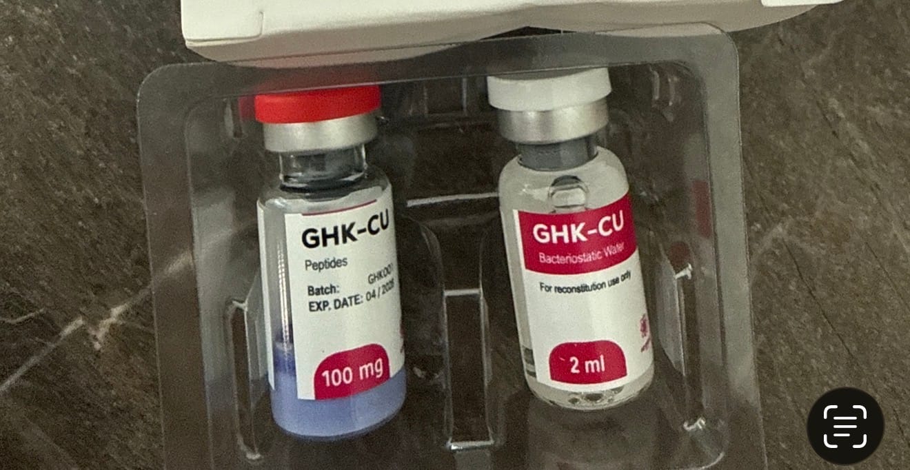 Customer photo review of Peptido Premium Aesthetic GHK-CU 100mg 99% Pureza