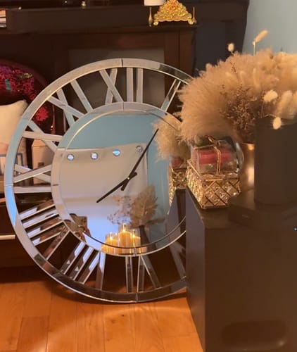 Customer photo review of Large 32" Glass Mirrored Clock