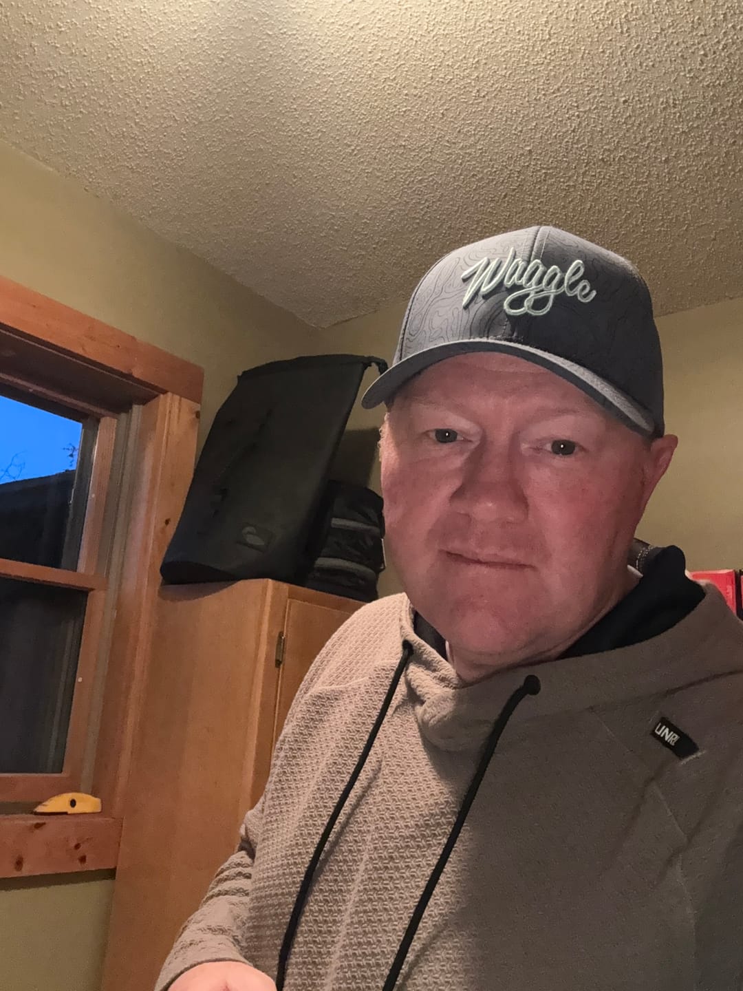 Customer photo review of Waggle Brand Hat - Loon Lake Topographic