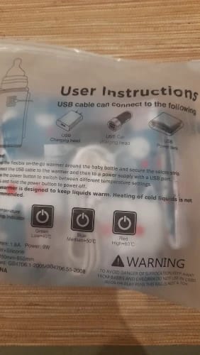 Customer photo review of Calentador de Biberones Portátil USB